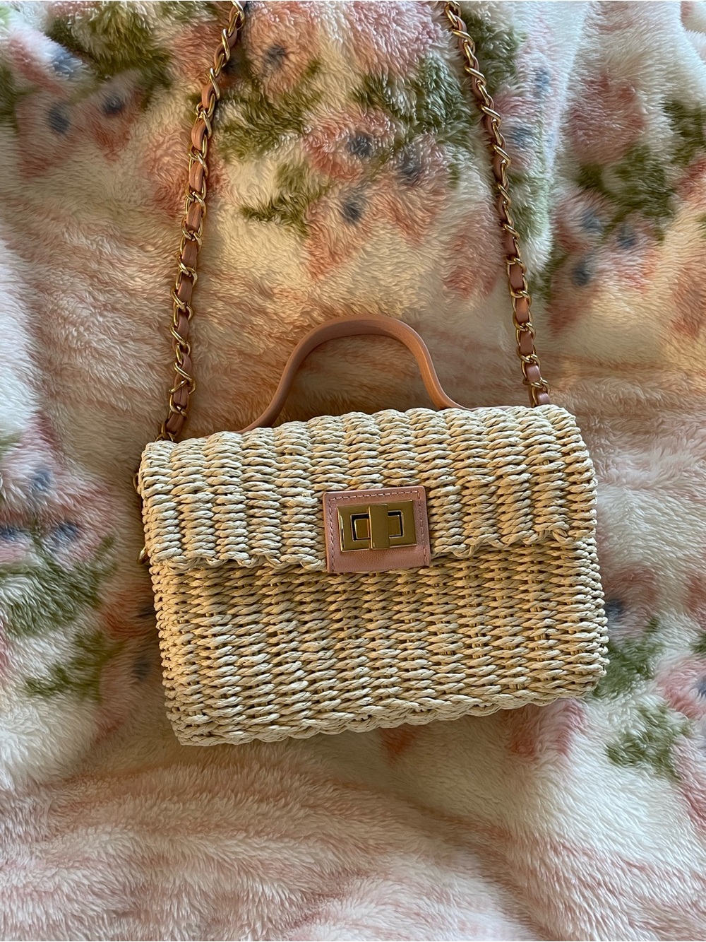 Like Dreams Straw Crossbody Mini Bag